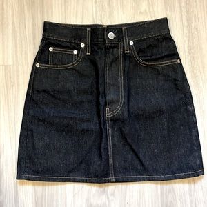 Helmut Lang dark indigo miniskirt